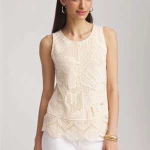 CHICO’S $70 Island Crochet Lace Tank